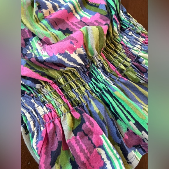 Xhilaration Boho Braided Strap Elastic Waist Multicolor  Relaxed Top Shirt - Picture 6 of 9